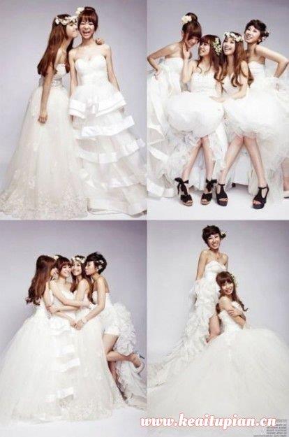 唯美待得我穿上婚纱那天希望你们依旧在我身边图片