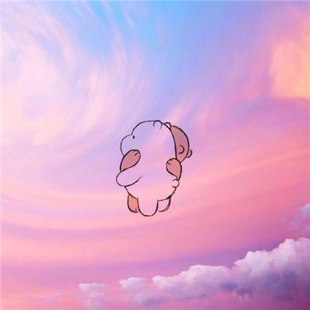 漂亮最火可爱卡通片大全 朋友圈蓝天背景图图片