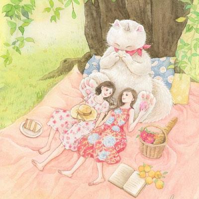 好看治愈系动漫头像，温暖治愈系插画图片