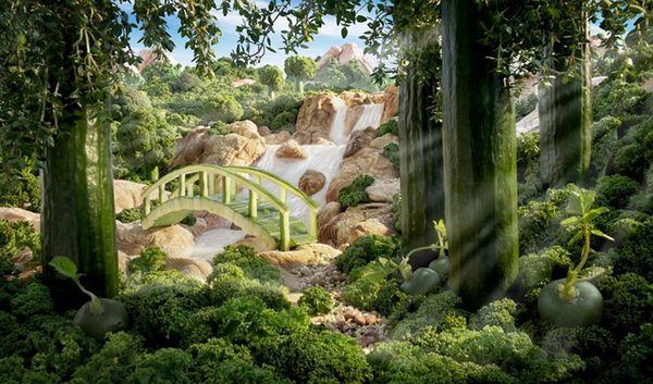 漂亮你一定做过的美食梦，梦里有座美食城堡图片