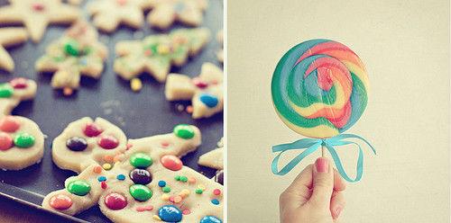 唯美将糖果摆成心的形状送给你图片