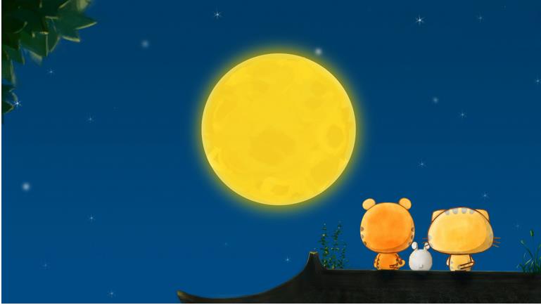 唯美中秋佳节，明月共赏中秋节图片