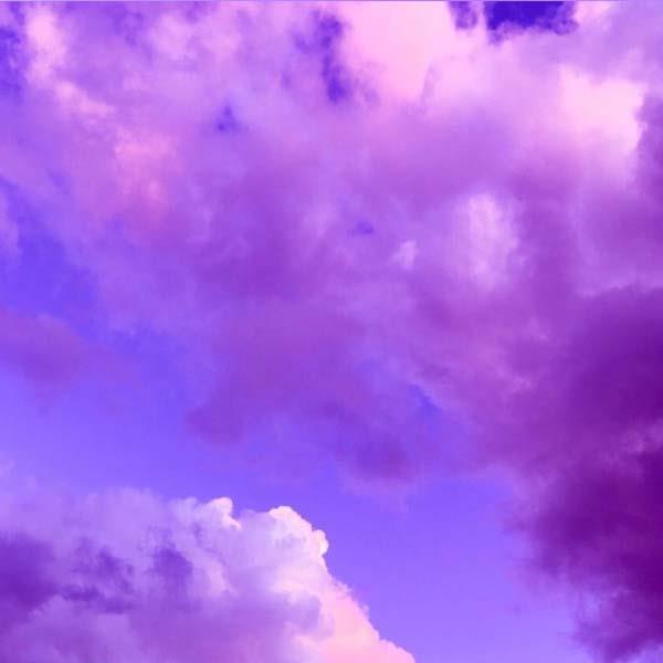唯美梦幻紫色天空治愈系色调，紫色梦幻天空系列图片