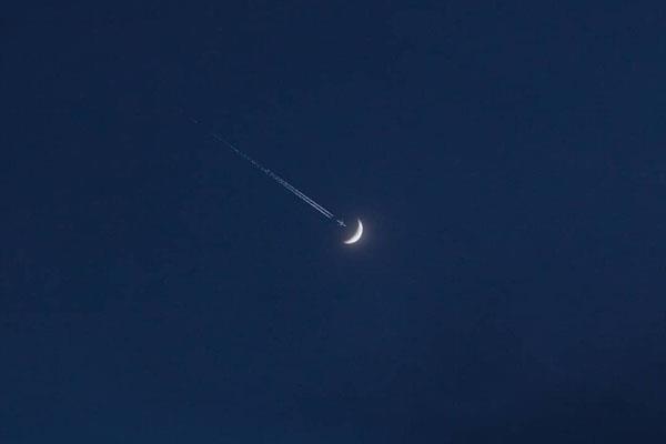 唯美月色下的思念，晚风星月与你常伴意境图片