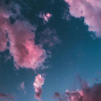 唯美粉色云朵，梦幻天空粉色的云超仙头像图片