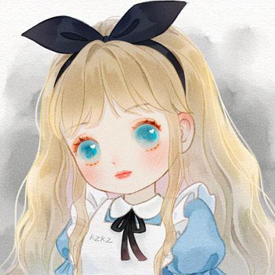 唯美迪士尼公主插画闺蜜头像，抖音迪士尼公主系列动漫Q版插画图片