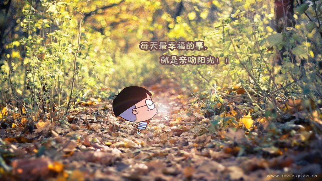 唯美小清新风景早安语录桌面壁纸图片大全