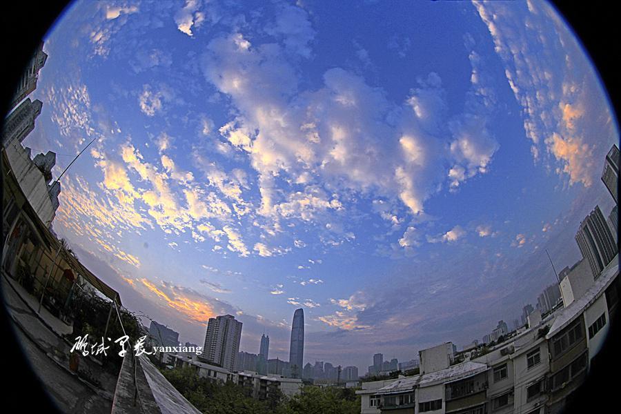 早安鹏城清晨唯美图片