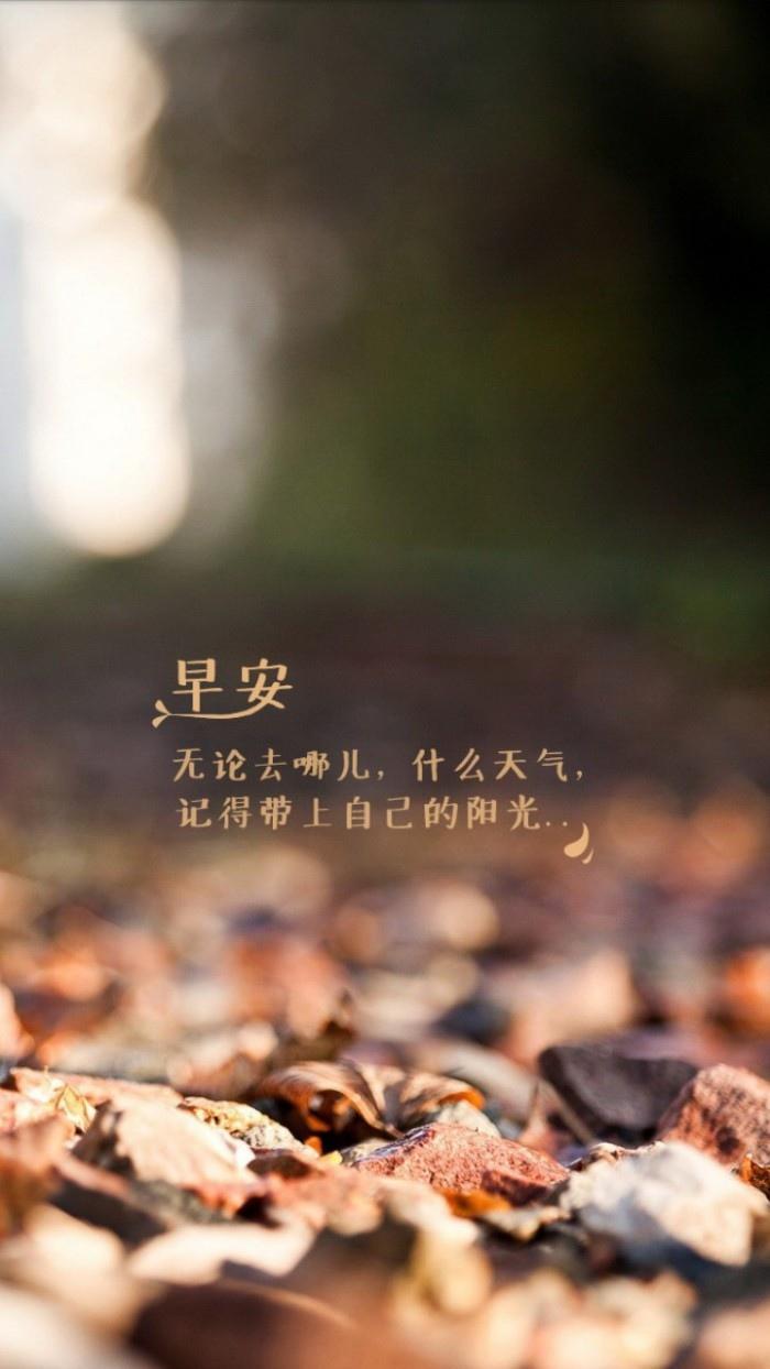 嗨！早安的唯美心情手机壁纸图片大全