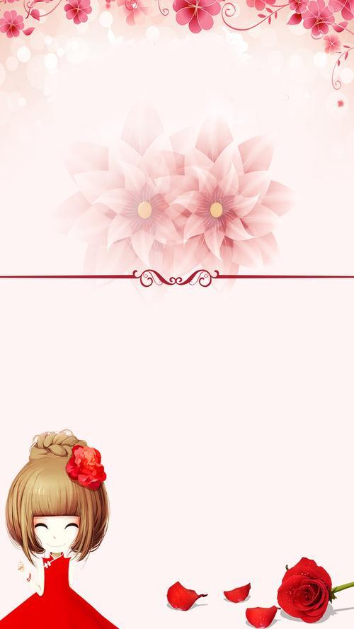 3.8妇女节图片背景 3.8妇女节画画图片