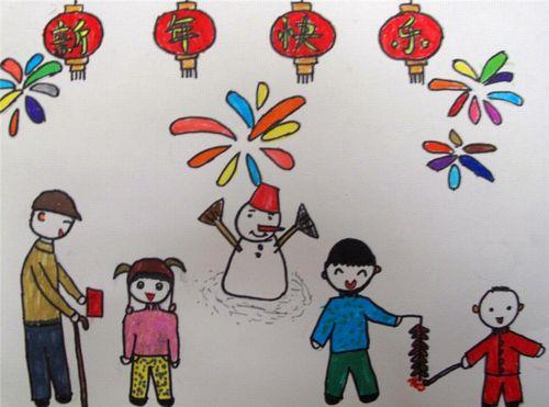 春节绘画图片大全 春节绘画作品图片大全