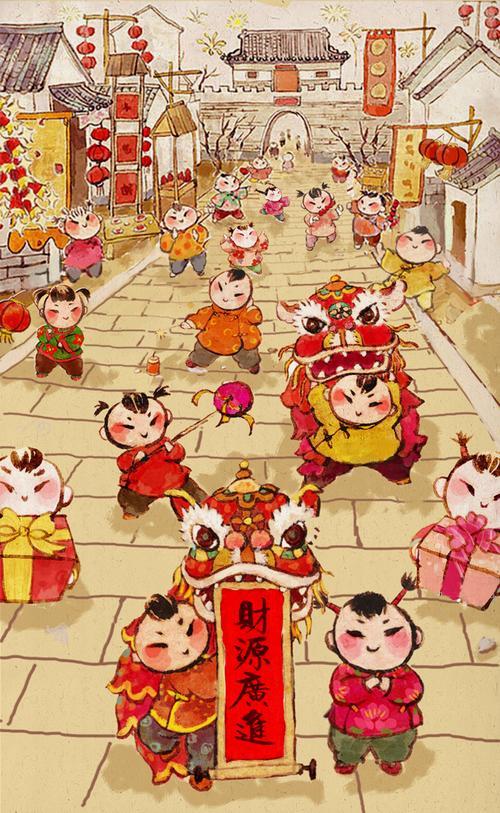 春节图画作品 春节图片图画