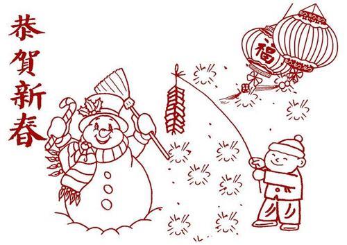 春节图画作品 春节图片图画