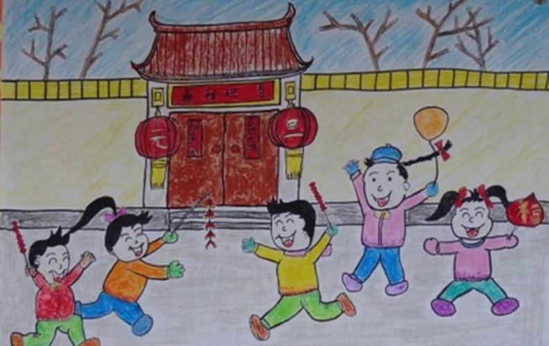 春节图画作品 春节图片图画