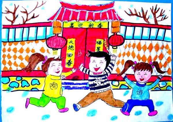 新年图画 过新年的图画