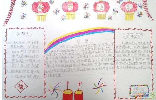 新年春节手抄报图片大全 过新年手抄报图片大全