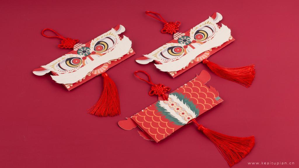 2021最新好看的舞狮红包高清图片大全