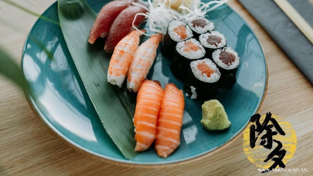 除夕夜超美味可口寿司高清桌面壁纸图片