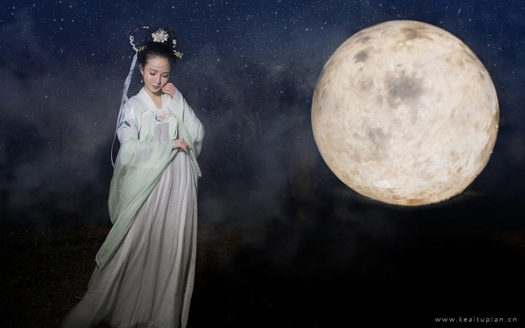 嫦娥奔月唯美古风中秋节朋友圈图片