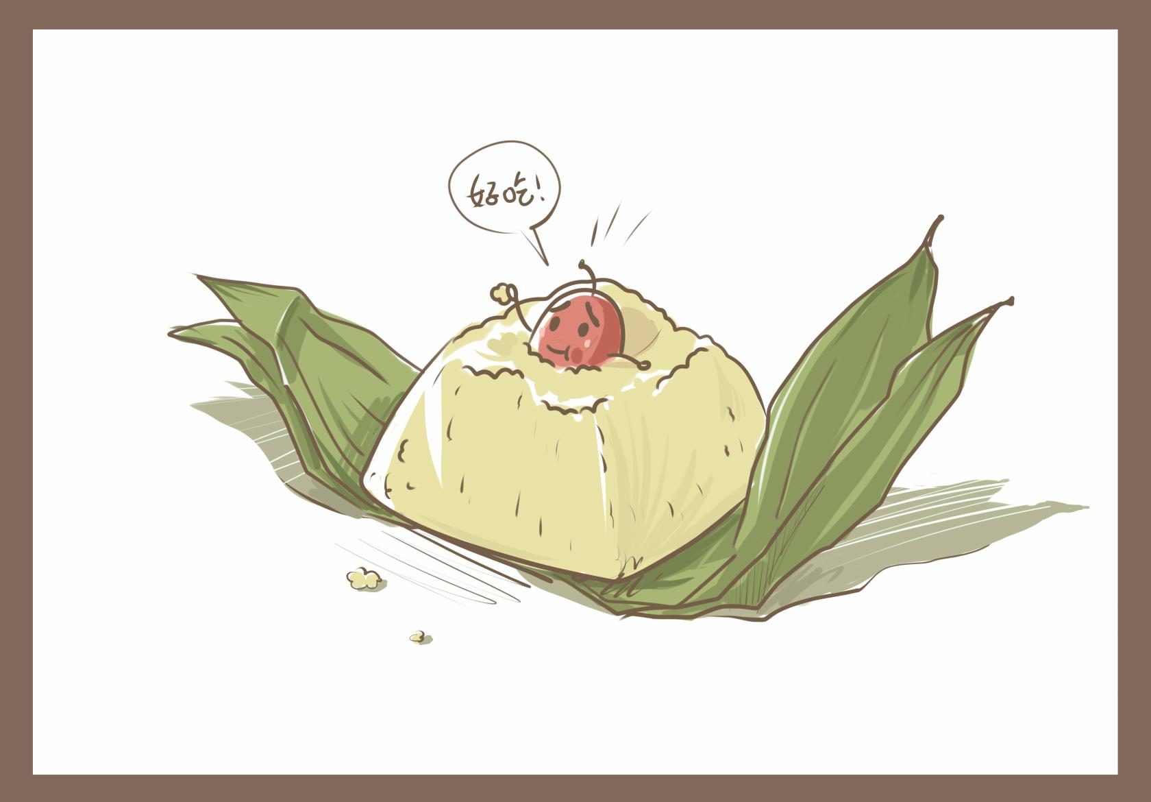 唯美端午节动漫卡通背景可爱壁纸图片