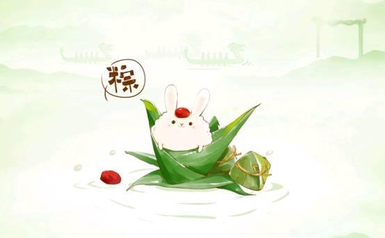 唯美端午节动漫卡通背景可爱壁纸图片