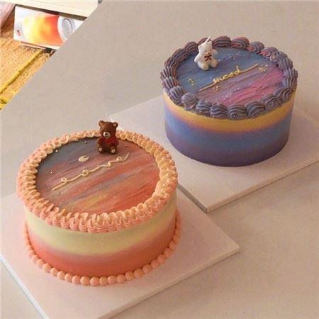 赏心悦目的ins小清新生日蛋糕图片