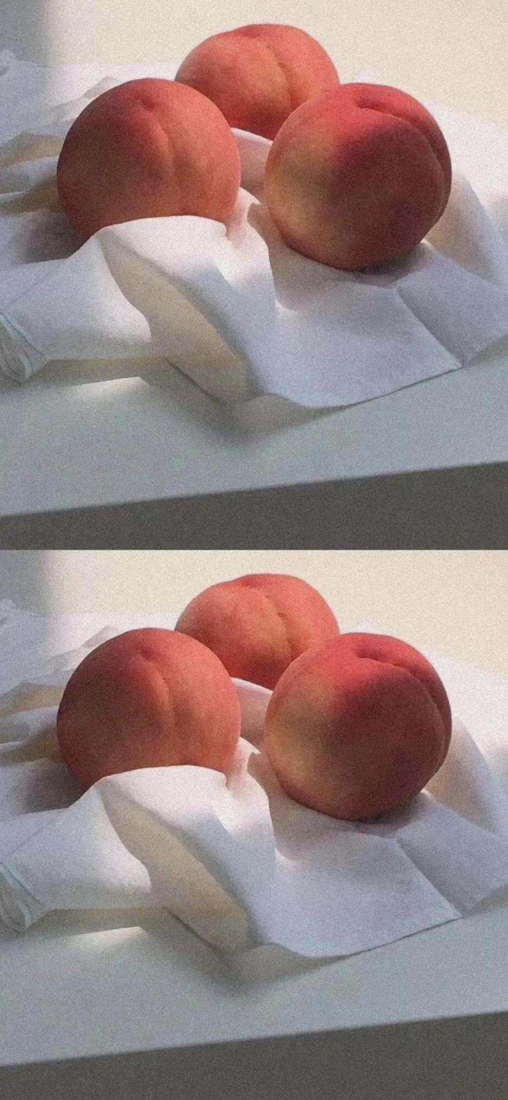 美味诱人的水蜜桃和草莓清新手机壁纸图片