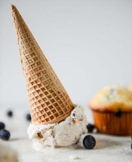 蓝莓松饼口味冰淇淋制作教程