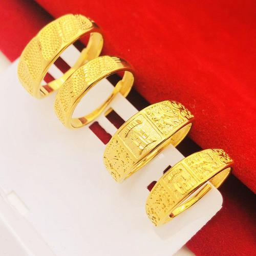 黄金情侣对戒图片 情侣对戒照片