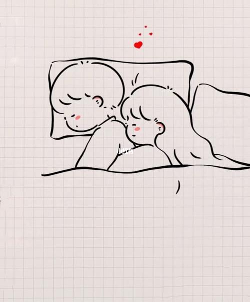 简笔画情侣图像 简单情侣简笔画