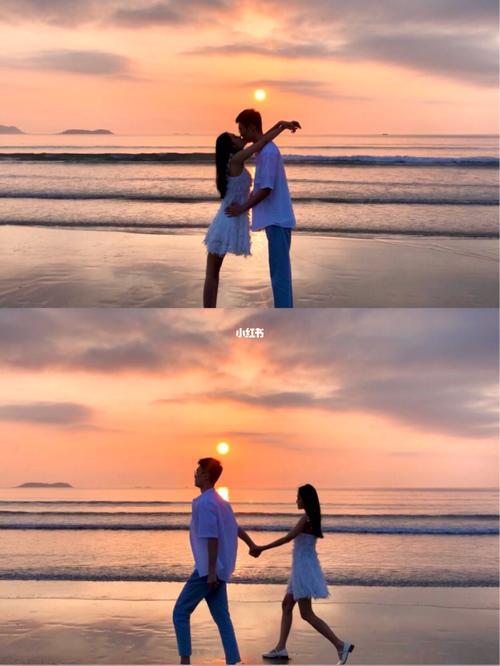 情侣一起看日出的图片 陪你一起看日出情侣图片