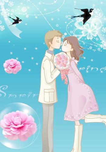 韩国情侣卡通图片 一组情侣图片卡通