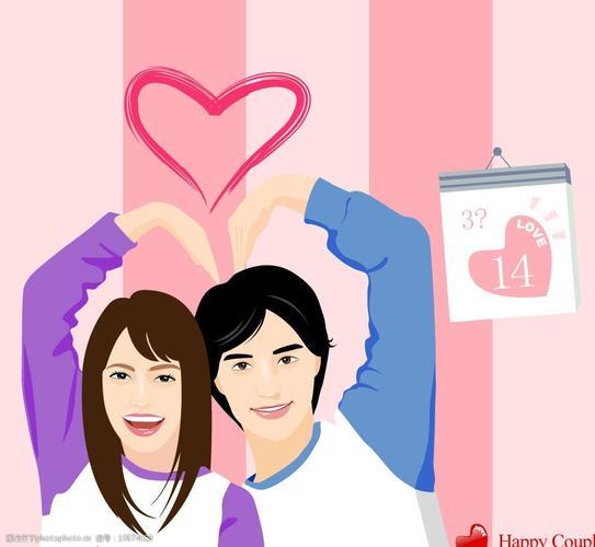 韩国情侣卡通图片 一组情侣图片卡通