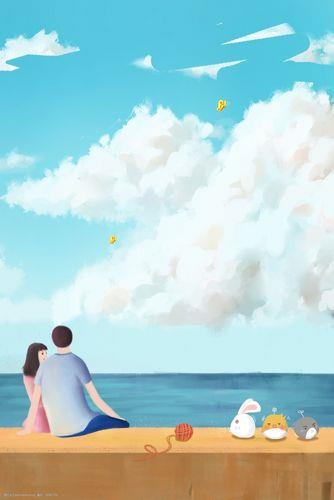 情侣背景图浪漫唯美 情侣背景图片