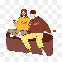 卡通情侣矢量图 高清矢量卡通图案图片