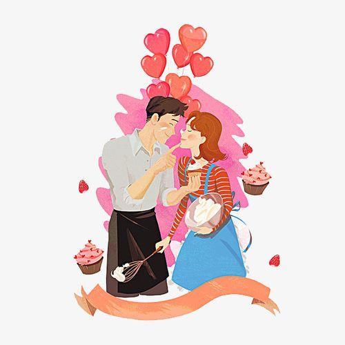 卡通情侣矢量图 高清矢量卡通图案图片