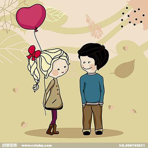 卡通情侣矢量图 高清矢量卡通图案图片