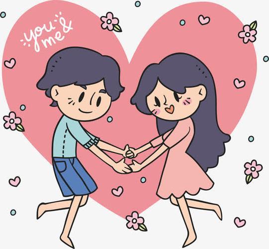 卡通情侣矢量图 高清矢量卡通图案图片