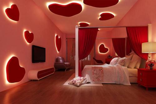 情侣酒店效果图 酒店情侣房布置图片大全