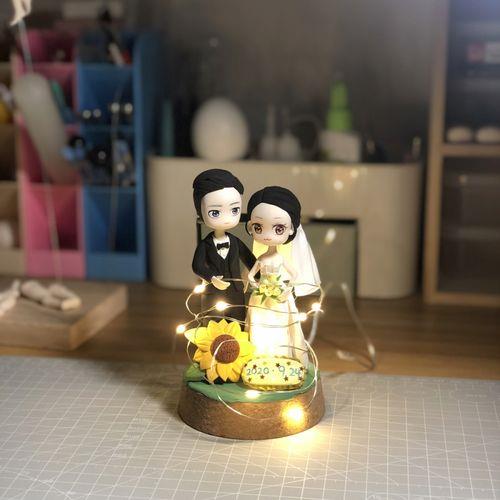 超轻粘土情侣作品图片 粘土情侣人偶图片大全