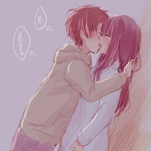 情侣吻图 情侣深吻头像图片