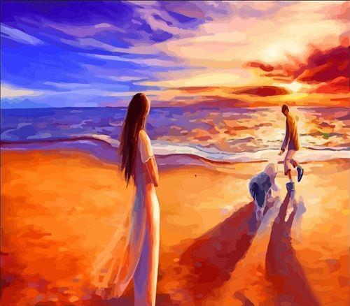 情侣油画图片大全 情头情侣双人油画