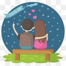 背影图片情侣卡通图片 情侣图片大全背影