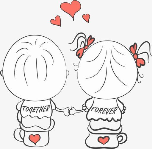 背影图片情侣卡通图片 情侣图片大全背影