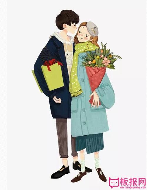 手绘情侣图像 手绘男女情侣图片简单