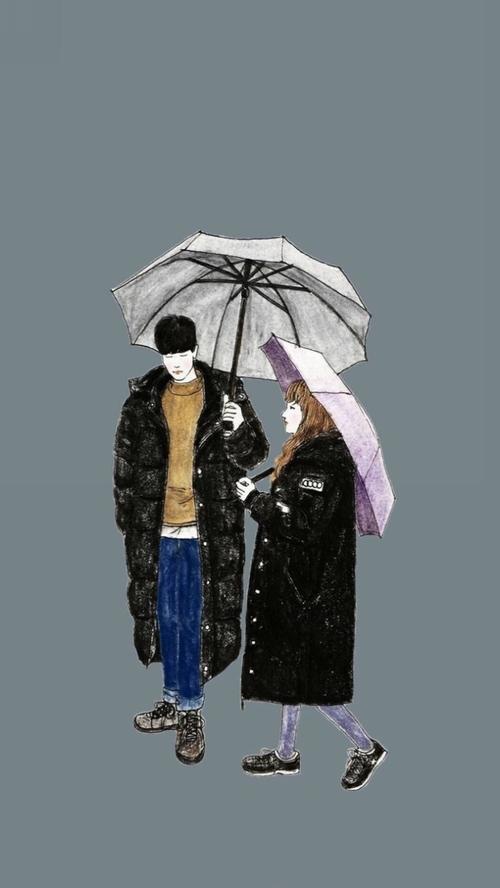 手绘情侣图像 手绘男女情侣图片简单