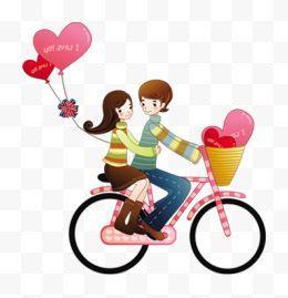 情侣坐自行车图片大全 浪漫情侣骑自行车图片唯美图片