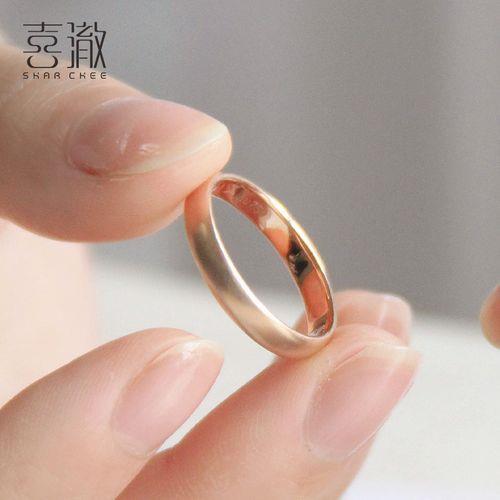 18k情侣对戒图片 黄金情侣对戒图片