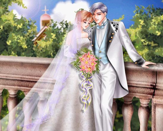 动漫婚纱图片情侣 关于婚纱的动漫图片