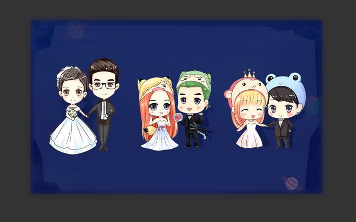 q版人物情侣萌图 情侣q版萌图片大全可爱